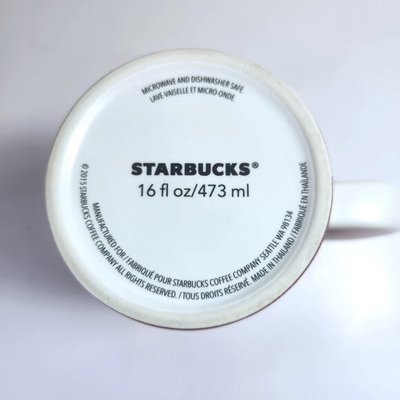 Starbucks Coffee Cup Mug 2015 Red Christmas Holiday 16oz Mug - Picture 7 of 7